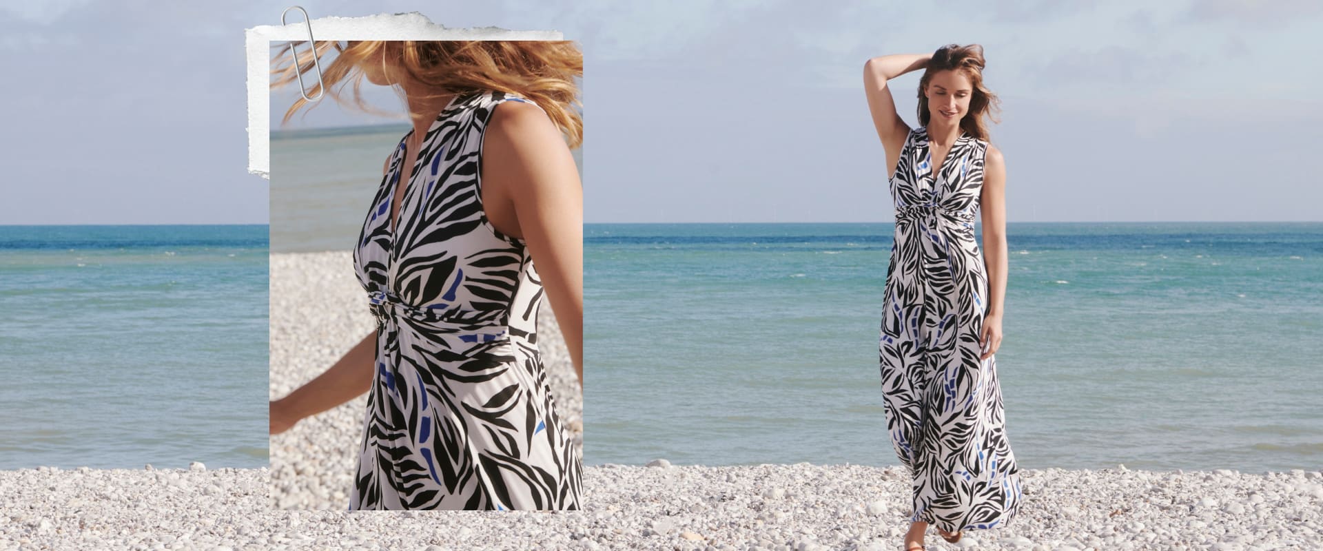 Robe longue imprimée RIU Paris