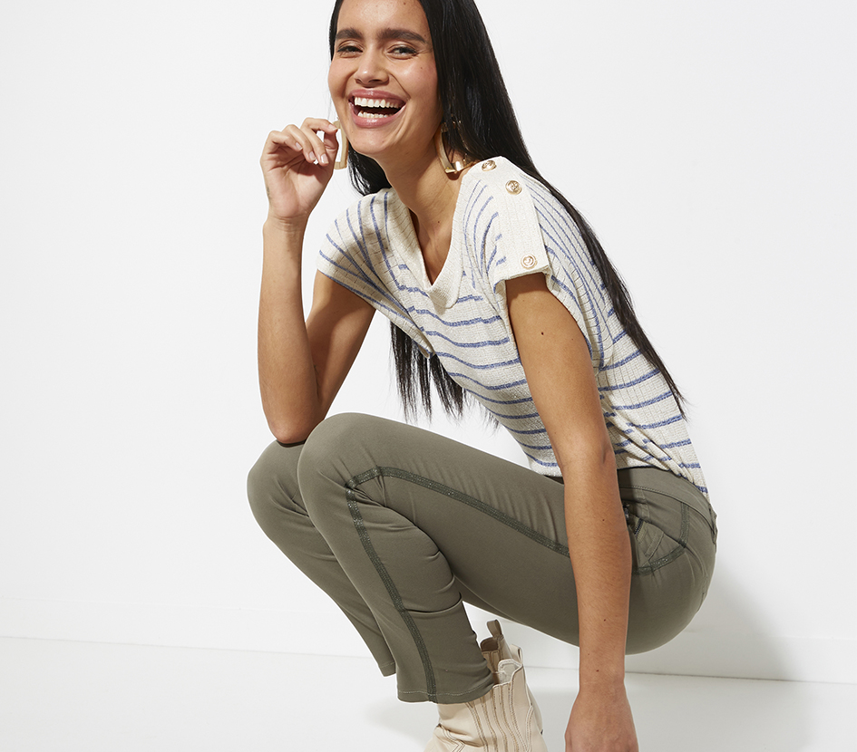 Marinière + <br> Pantalon kaki