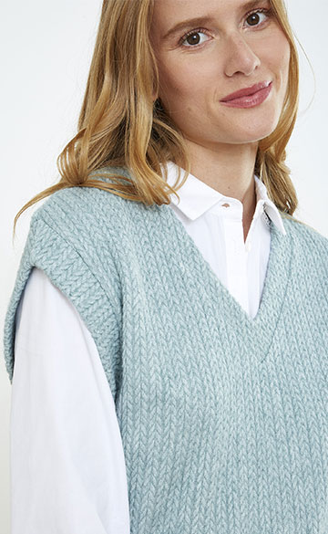 Le top vert clair en maille