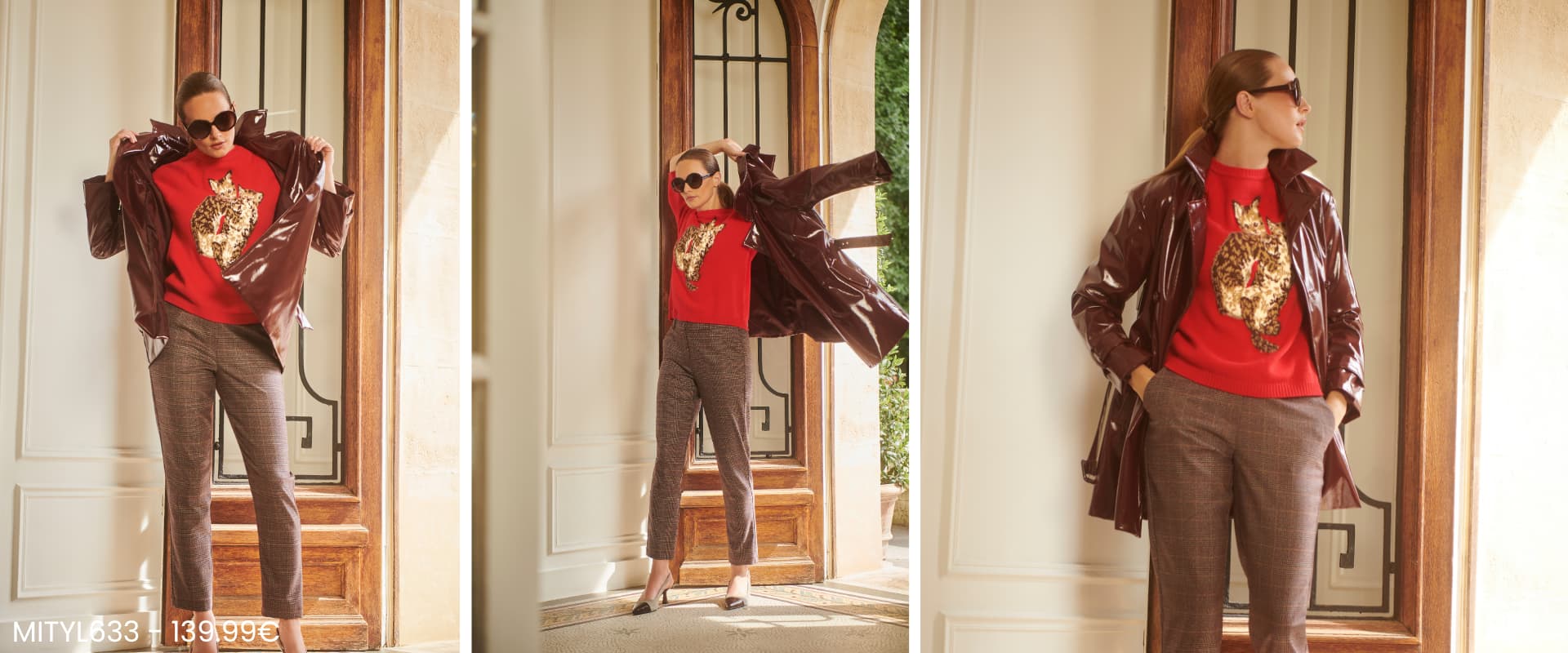 Manteau verni BORDEAUX Femme