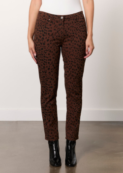 Pantalon Femme Jacqueline Riu Taille 38 - Brun Chiné - Très Bon état