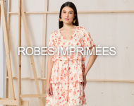 Robe Jacqueline Riu Coton Taille 46 – évasée, Col V, Manches Courtes, été