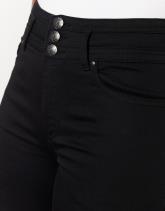 Pantalon long slim taille haute uni