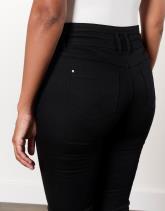 Pantalon long slim taille haute uni