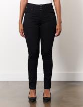 Pantalon long slim taille haute uni