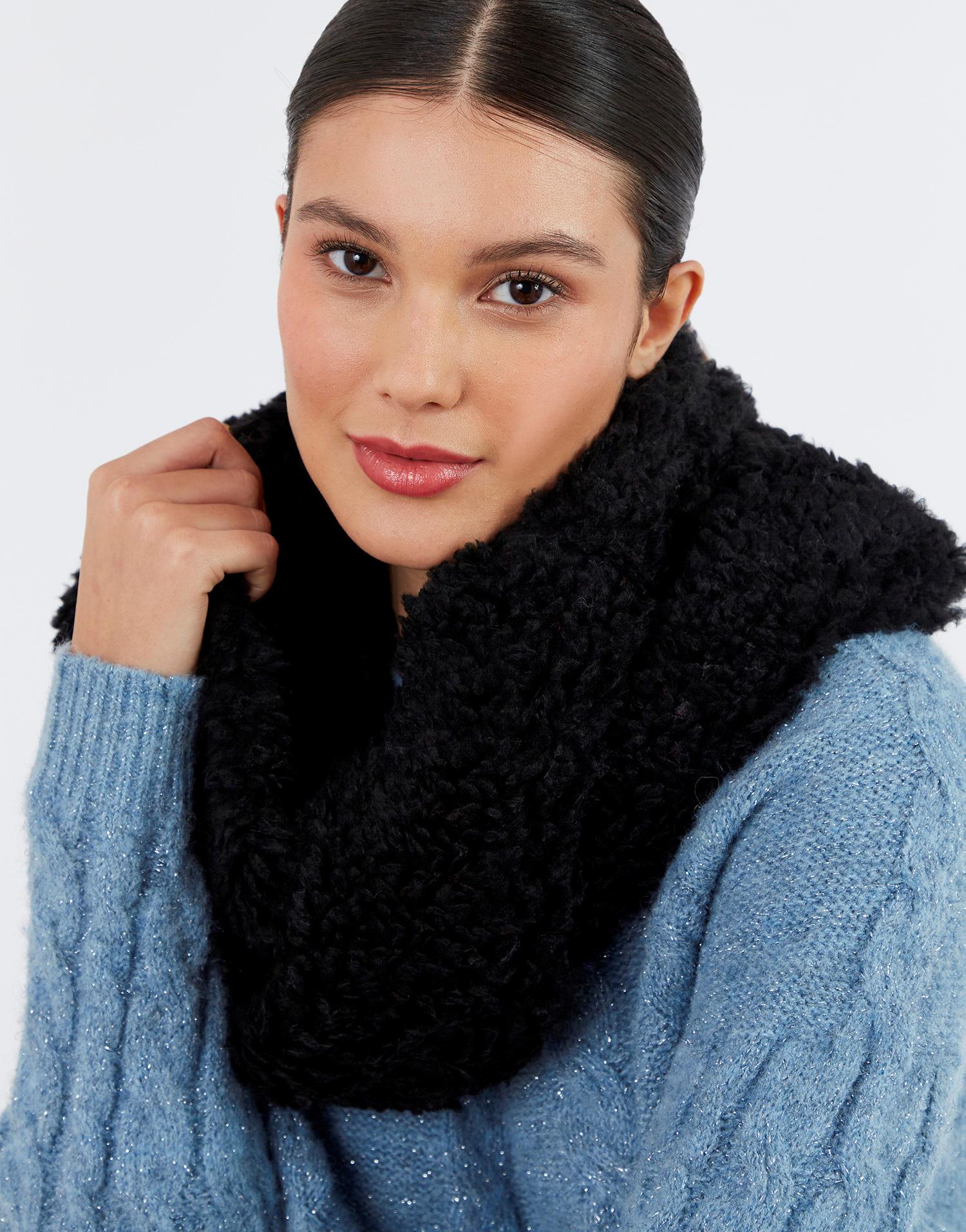 Snood uni noir Femme