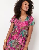 Robe midi imprimé à fleurs