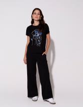 Pantalon 7/8 large uni