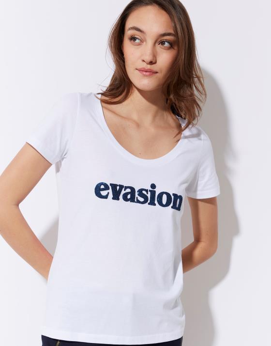 T-Shirt manches courtes 100% coton à message
