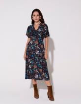 Robe courte imprimé à fleurs