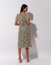 Robe midi imprimé à fleurs