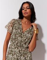 Robe midi imprimé à fleurs