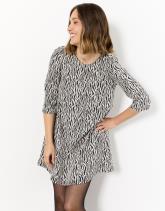 Robe courte bicolore