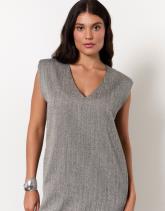 Robe courte faux uni