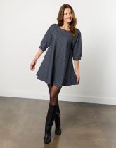 Robe midi à carreaux