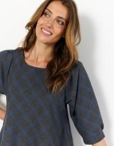 Robe midi à carreaux