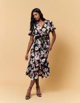 Robe longue imprimé à fleurs