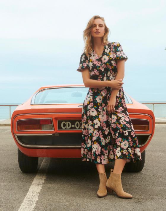 Robe longue imprimé à fleurs