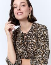 Robe courte imprimé léopard