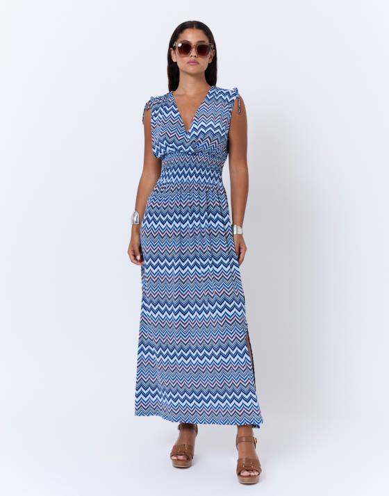 Robe longue imprimée