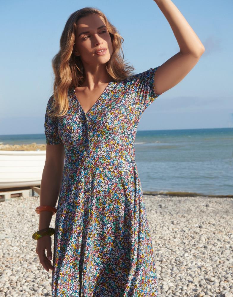 Robe midi imprimé à fleurs