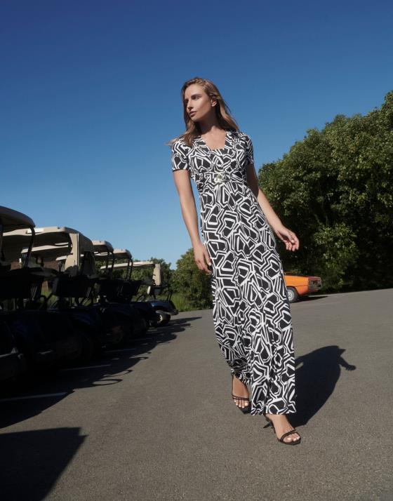 Robe maxi imprimé graphique