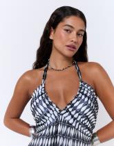 Robe longue imprimé graphique