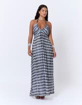 Robe longue imprimé graphique