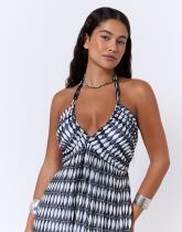 Robe longue imprimé graphique