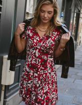 Robe courte imprimé à fleurs