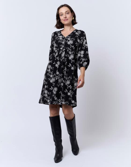 Robe courte imprimé à fleurs