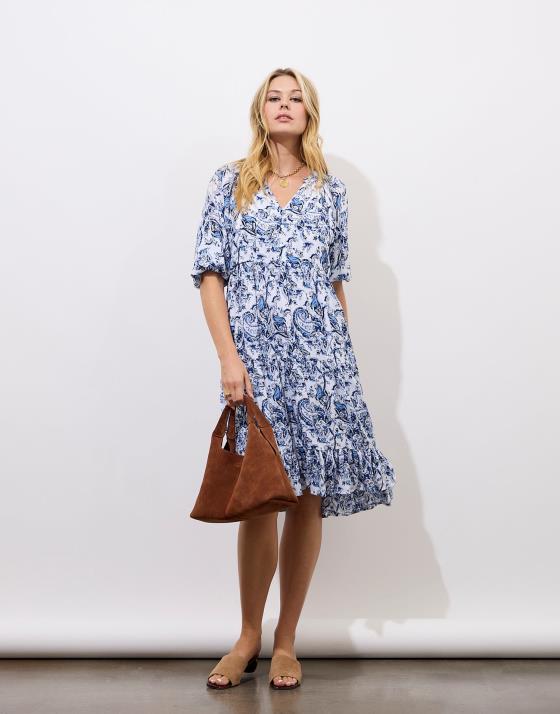 Robe midi imprimée