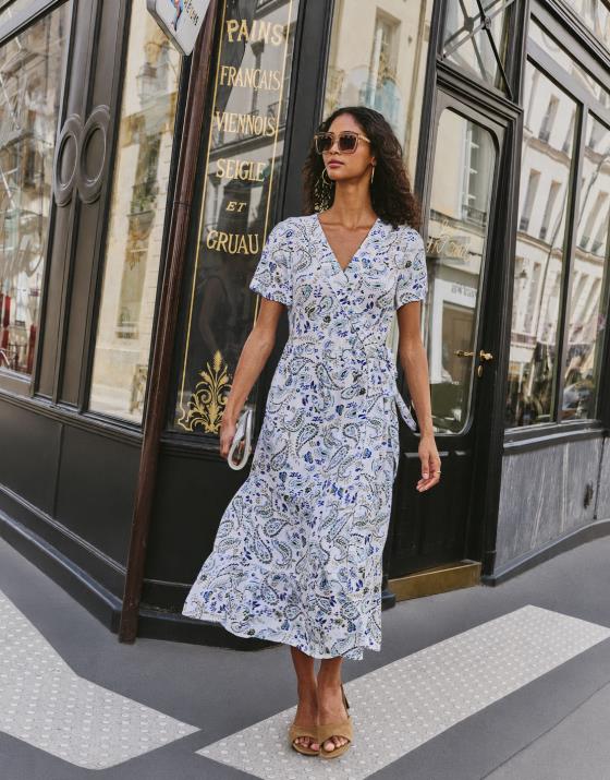 Robe longue imprimée