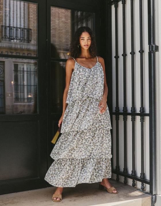 Robe longue imprimée