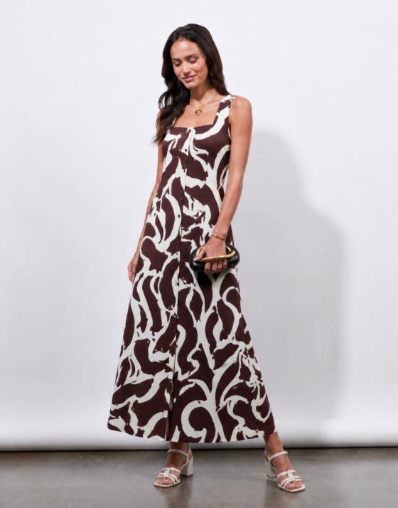 Robe midi imprimée