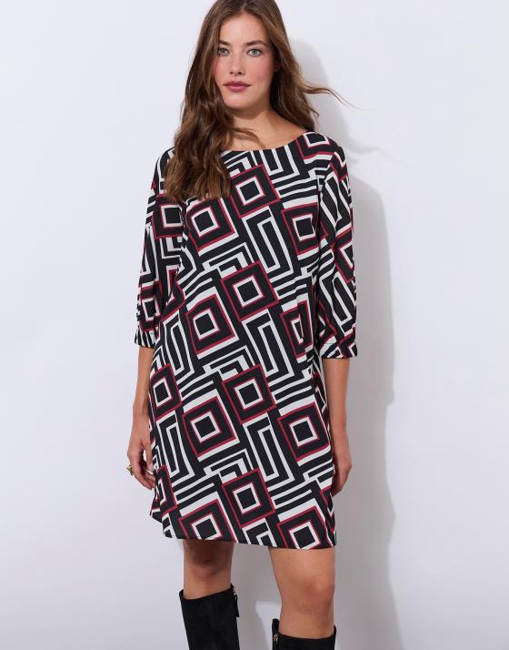 Robe courte imprimé graphique