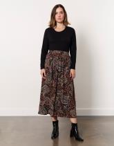 Jupe longue droite imprimée