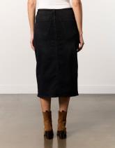 Jupe longue en denim unie