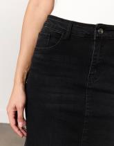 Jupe longue en denim unie