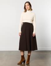 Jupe longue trapèze unie