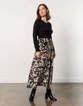 Jupe longue trapèze bicolore