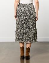 Jupe longue droite imprimé à fleurs