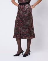 Jupe midi droite imprimée