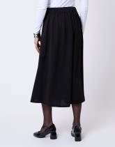 Jupe midi évasée unie