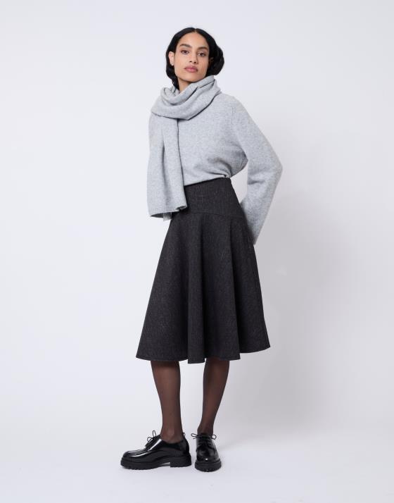 Jupe midi unie