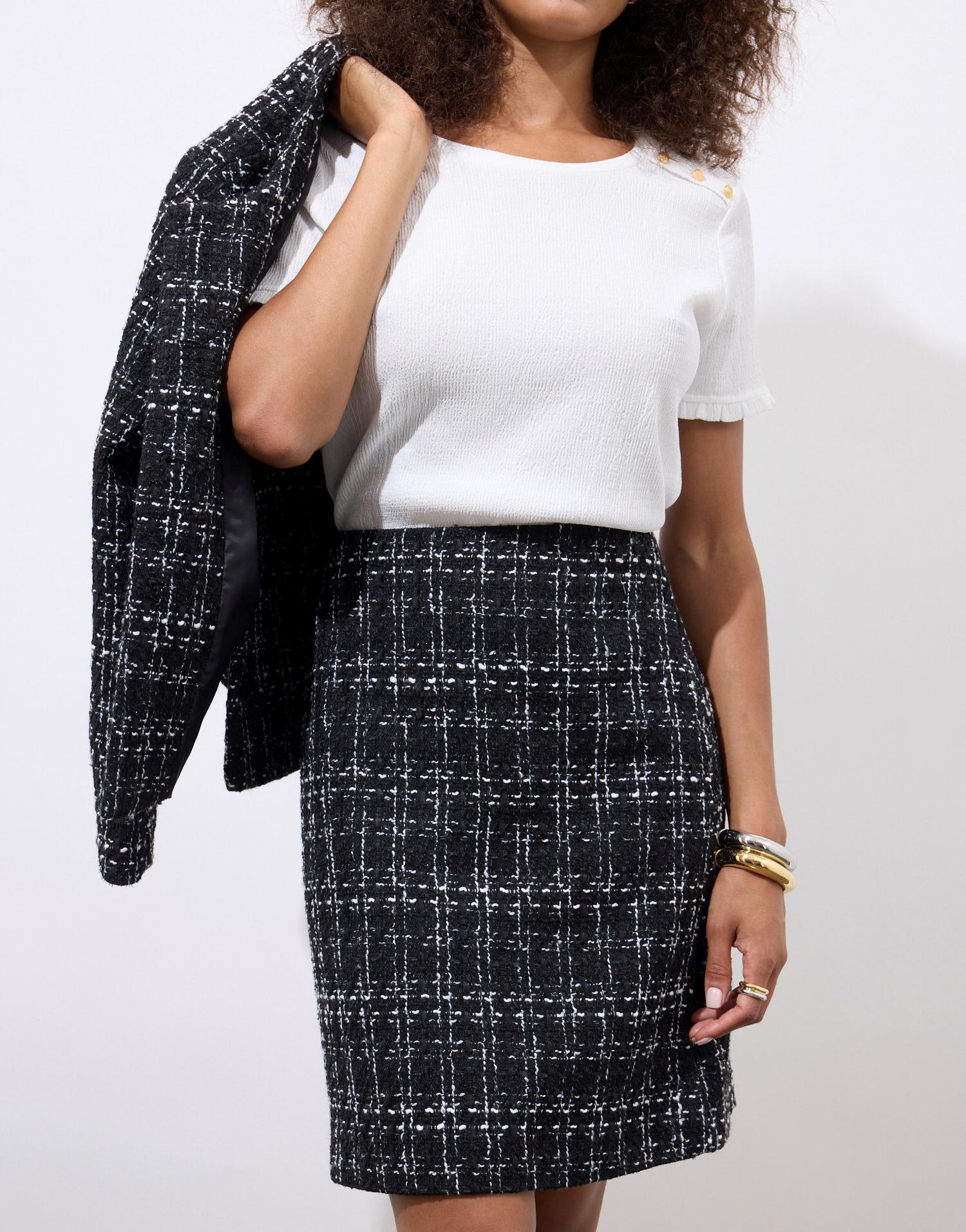 Jupe courte tweed