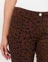 Pantalon 7/8 slim imprimé léopard
