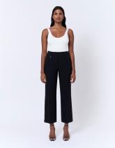 Pantalon long large rayé