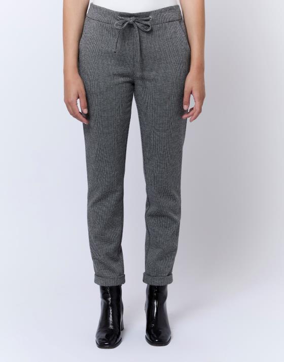 Pantalon Habillé Noir Jacqueline Riu Taille 44 - Fines Rayures Grises - Neuf Sans étiquettes