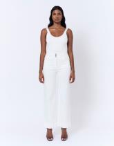 Pantalon long flare uni